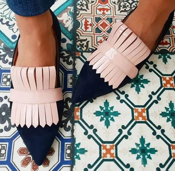 Pantofi cu toc deschis la spate