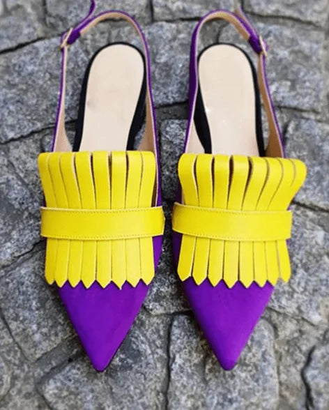 Pantofi cu toc deschis la spate