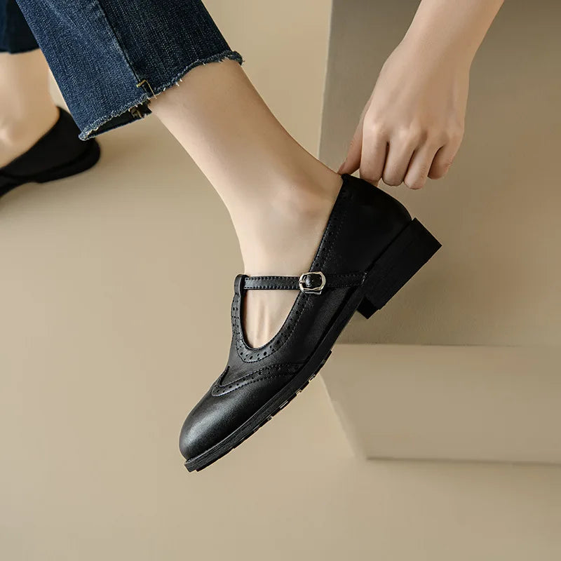 Sarah™ | Elegante Mary Jane cu curea în T