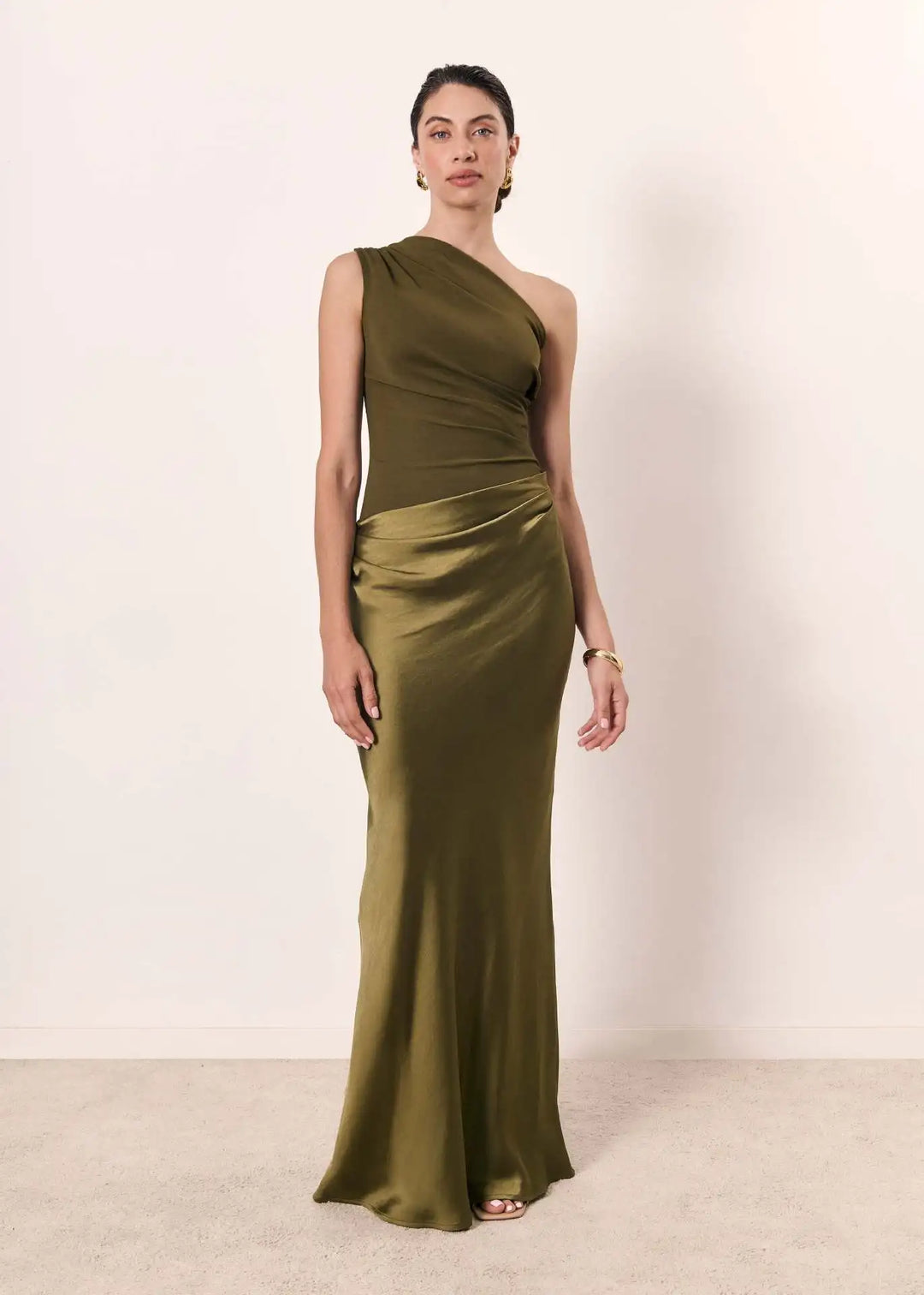 Luna™ | Rochie Maxi din Satin cu Fanta