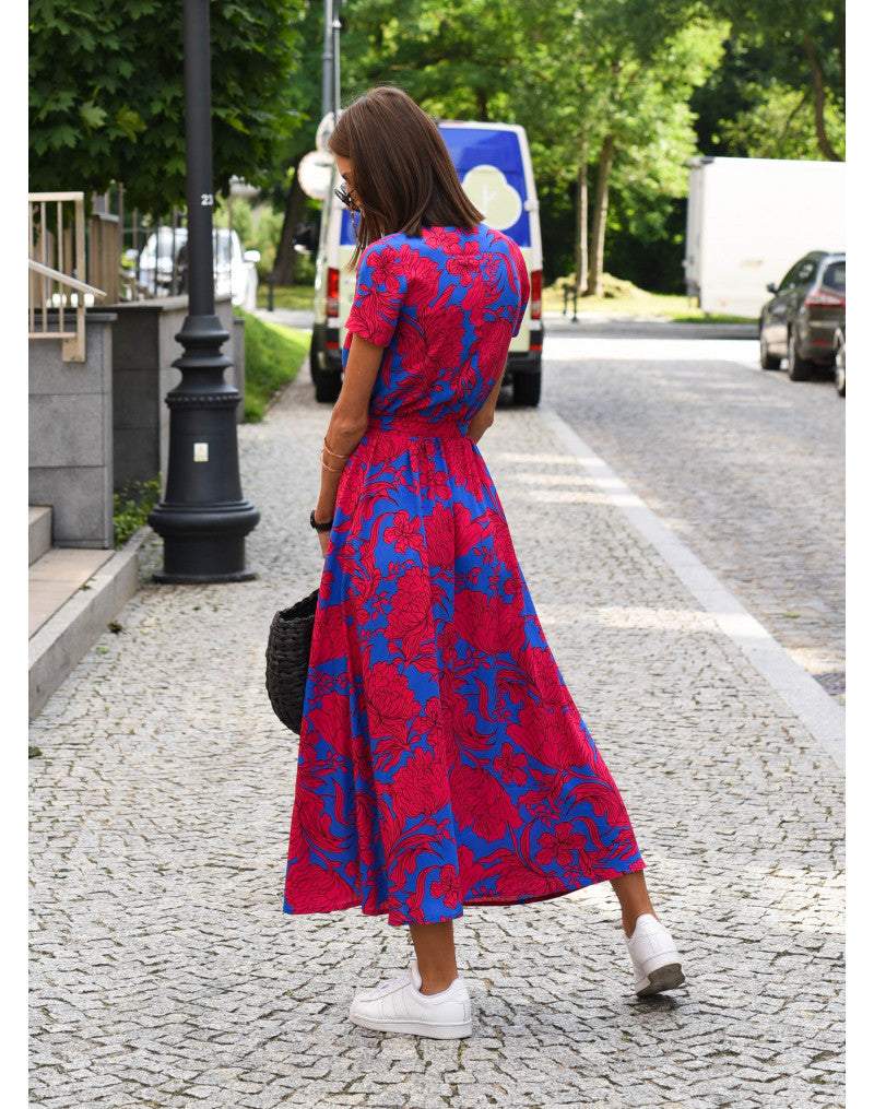 Talia™ | Rochie Florală Elegantă cu Decolteu în V