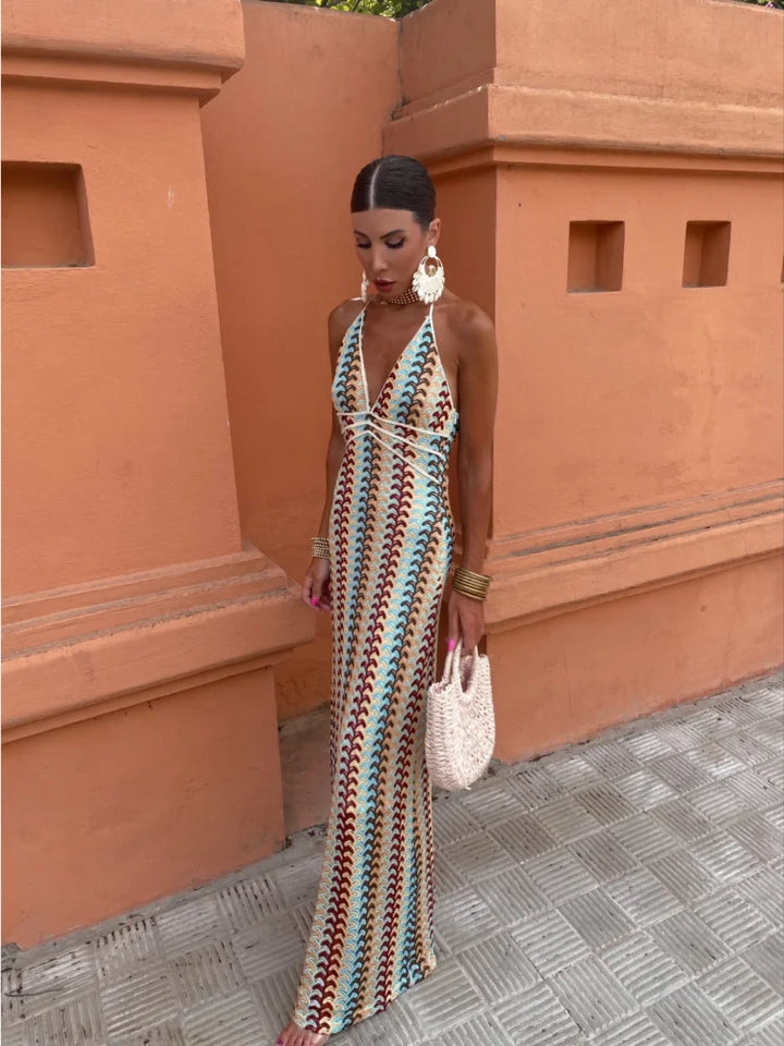 Naama-Lee™ | Rochie Maxi fără Spate cu Decolteu în V