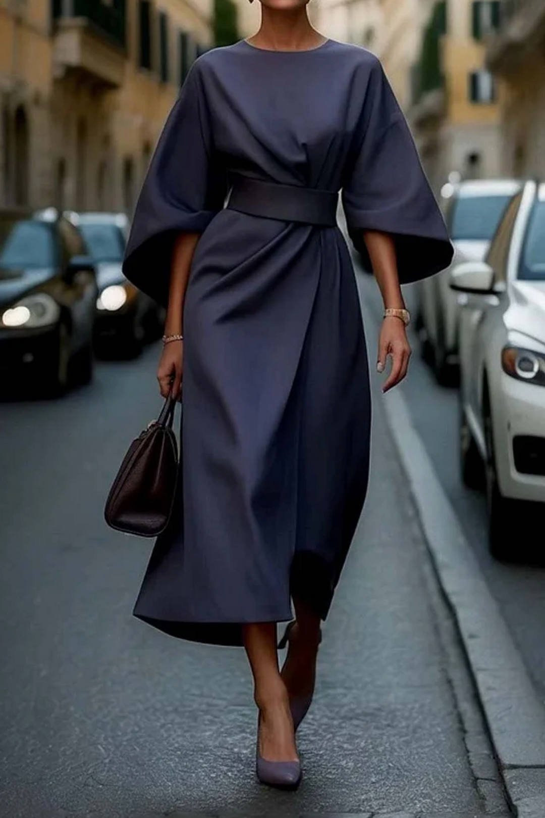 Maya™ | Rochie Elegantă cu Mâneci Tip Lanternă