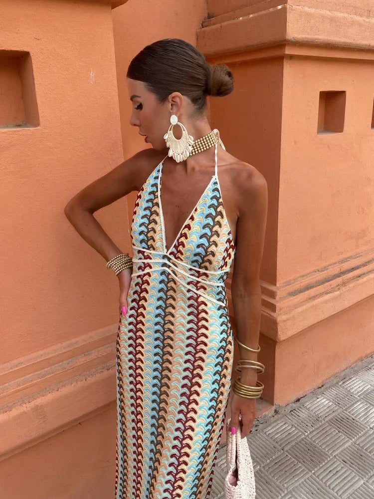 Naama-Lee™ | Rochie Maxi fără Spate cu Decolteu în V