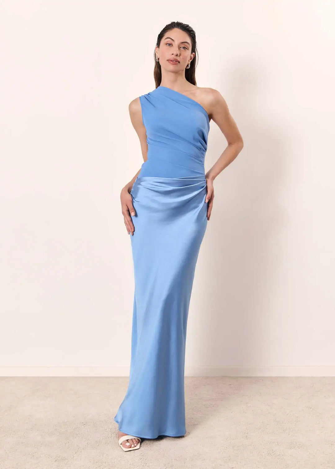 Luna™ | Rochie Maxi din Satin cu Fanta