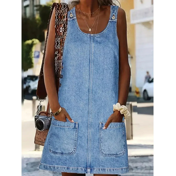 Saylor | Rochie Relaxată cu Aspect de Denim