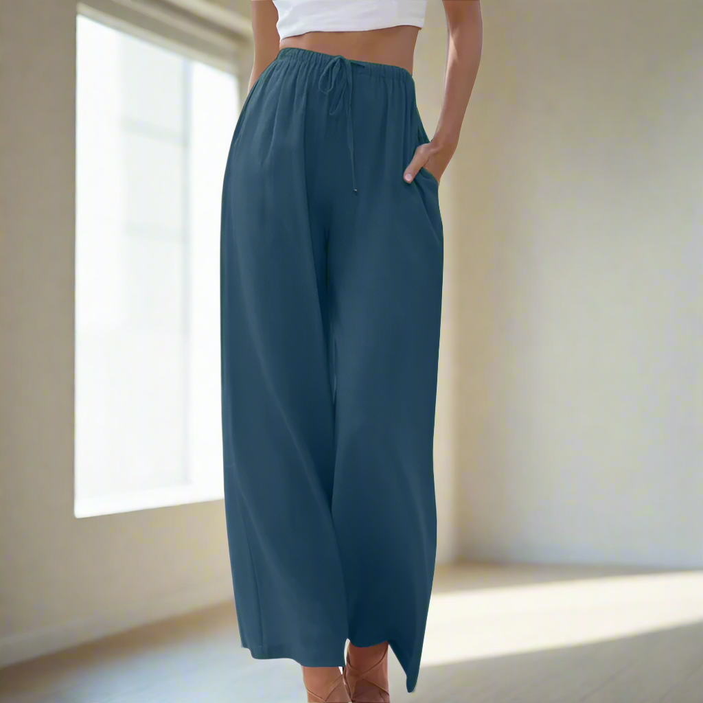 Liam | Pantaloni de vară cu picioare largi