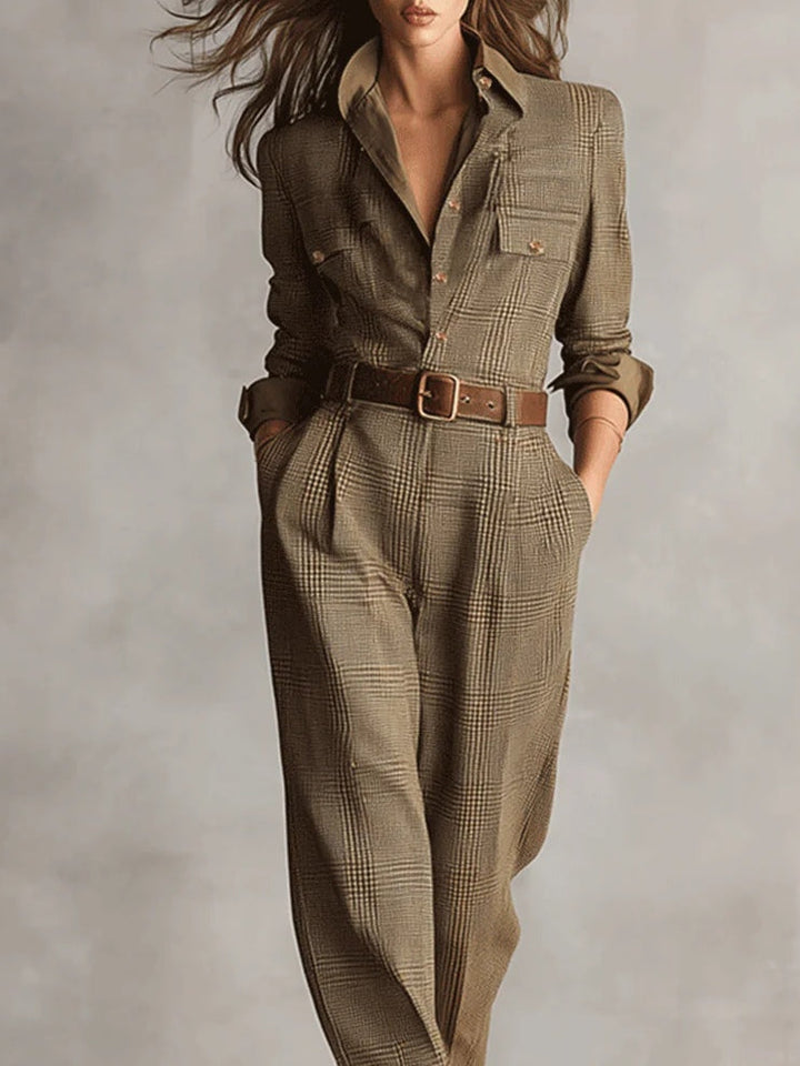 Anna™ | salopetă elegantă cu carouri
