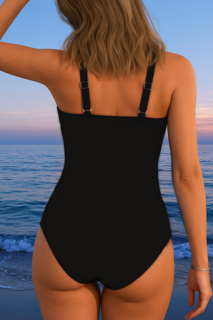 Costum de Baie Luxe Surplice cu Print Colorat