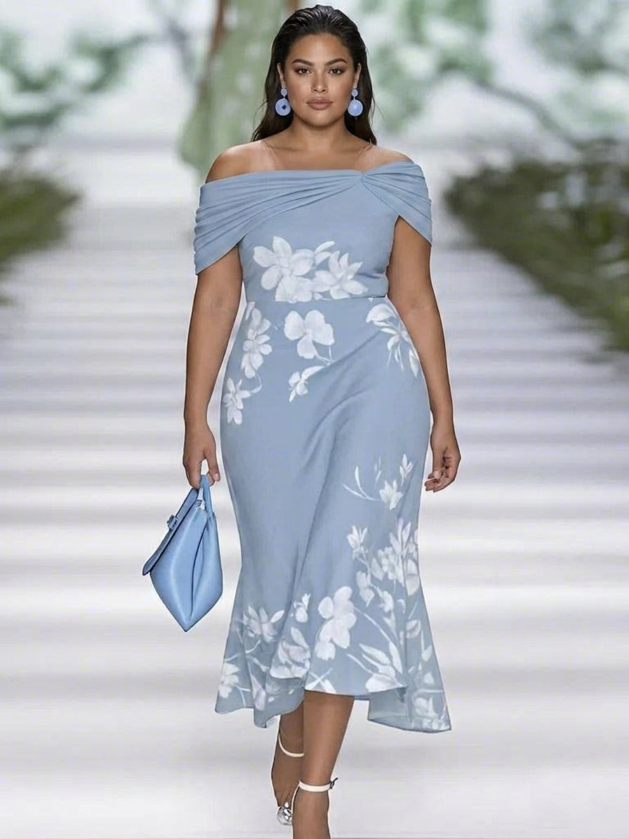 Frederique | Rochie Elegantă cu Imprimeu Floral