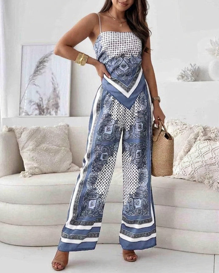 Helen | Set de două piese elegant cu vestă și pantaloni, pregătit pentru vacanță