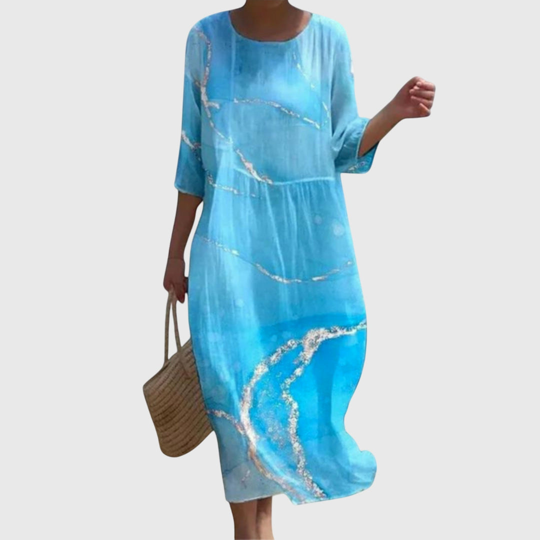 Elena™ | Rochie Maxi Florală Stilată