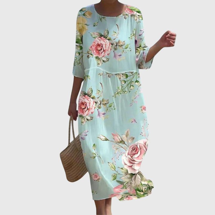 Elena™ | Rochie Maxi Florală Stilată