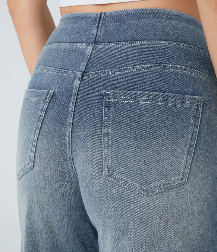 Solène - Jeans cu Picior Larg Fit Relaxed