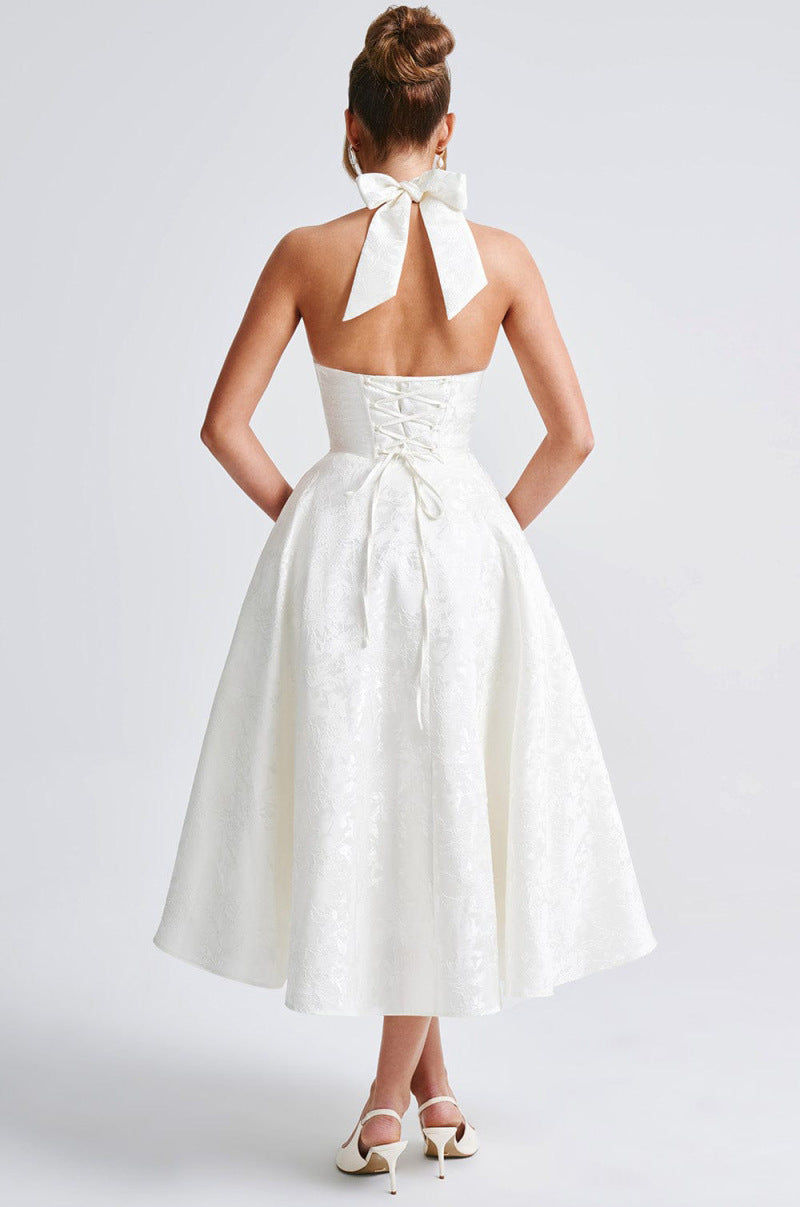 Maya™ | Rochie Midi Elegantă în Galben Limon