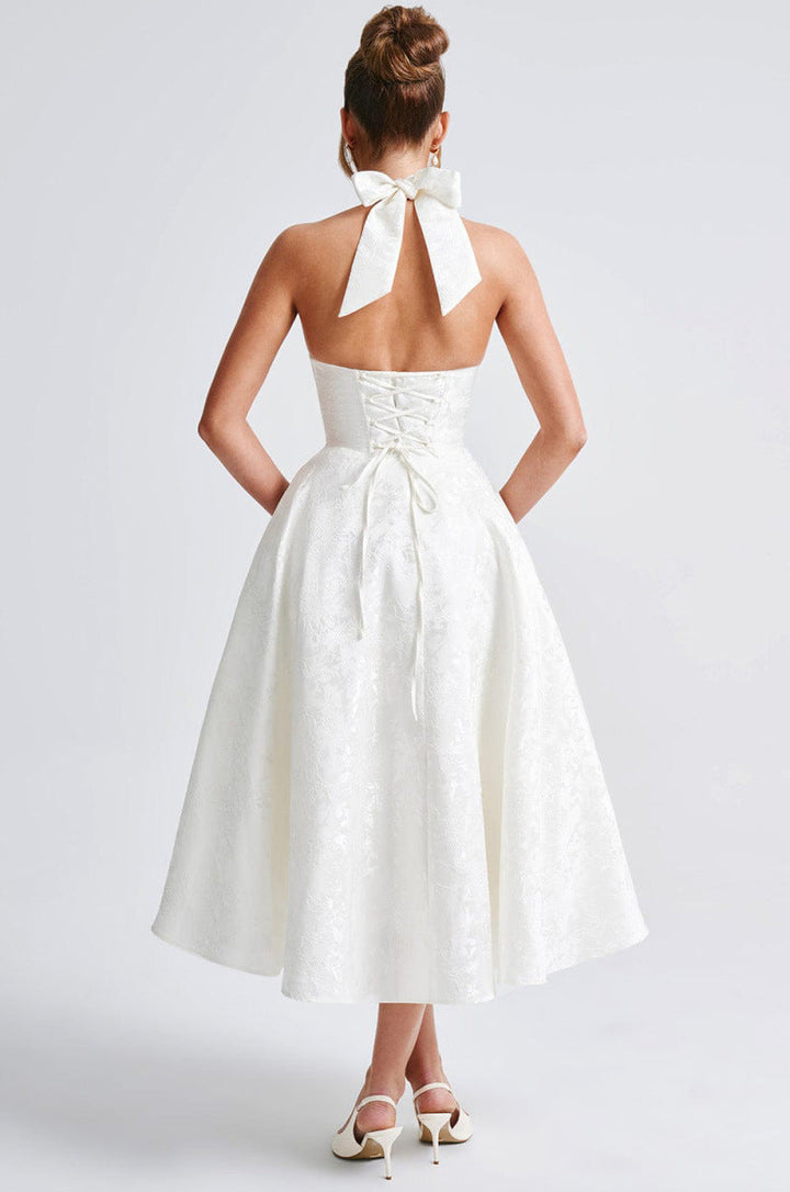 Maya™ | Rochie Midi Elegantă în Galben Limon