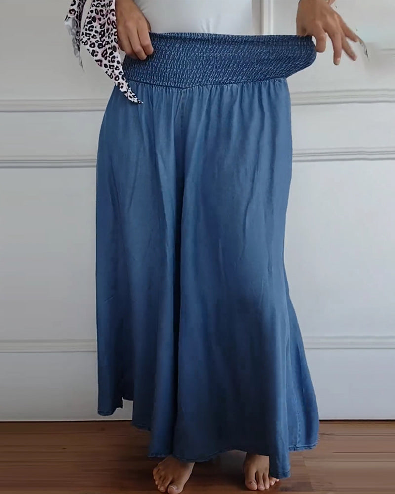 Jasper | Pantalon Fluid cu Talie Smockată