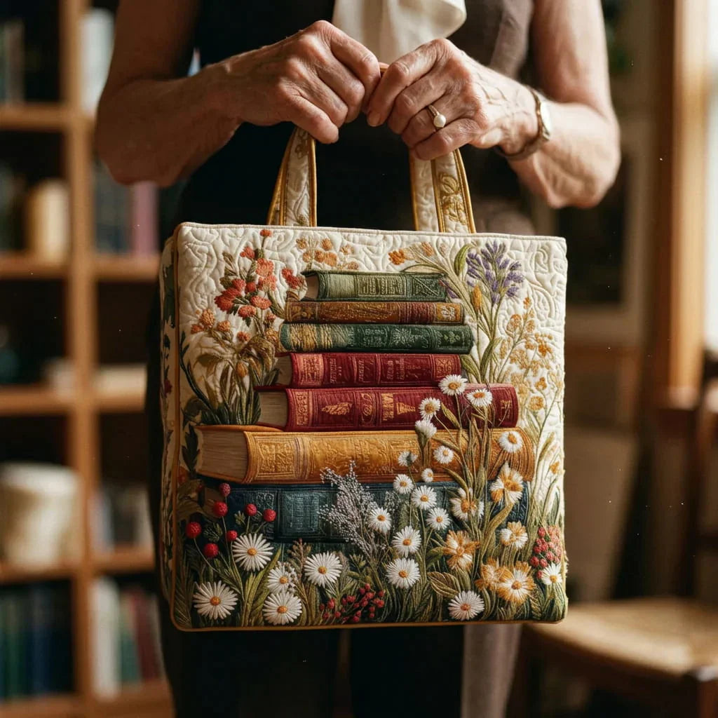 Geantă cusută manual - Model floral