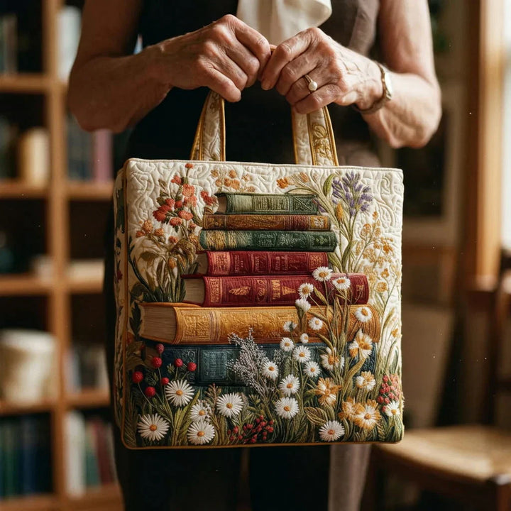 Geantă cusută manual - Model floral