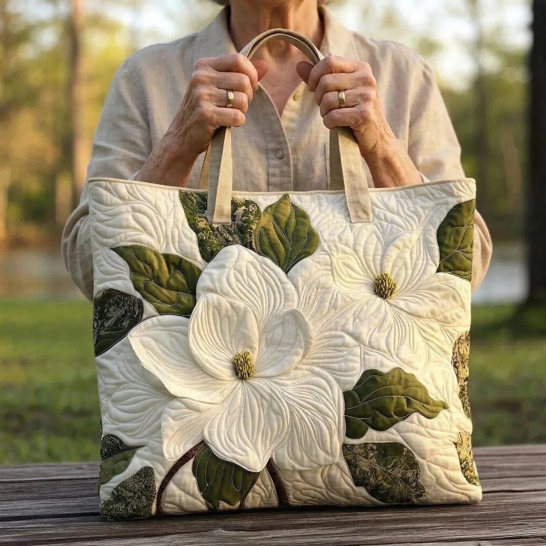 Geantă quilted handmade - Lalele elegante