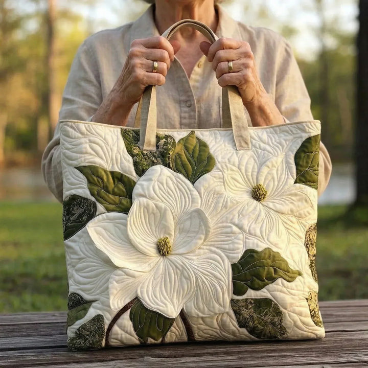 Geantă quilted handmade - Lalele elegante