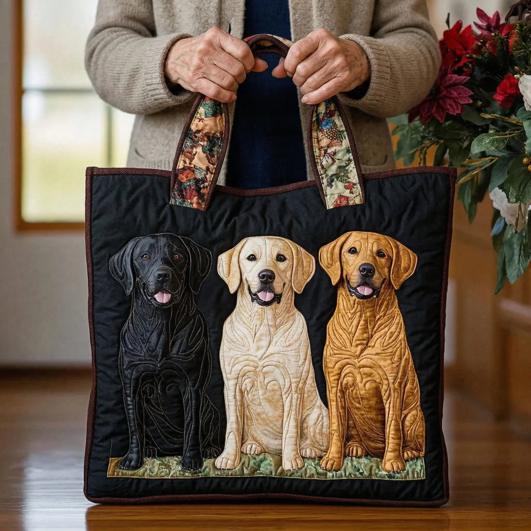 Geantă handmade - Trei Labradore