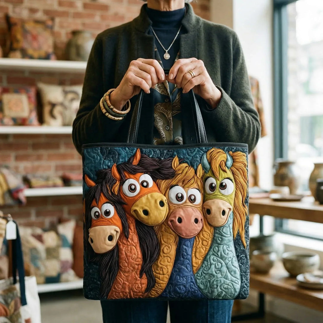 Geantă handmade - Ponei jucăuși