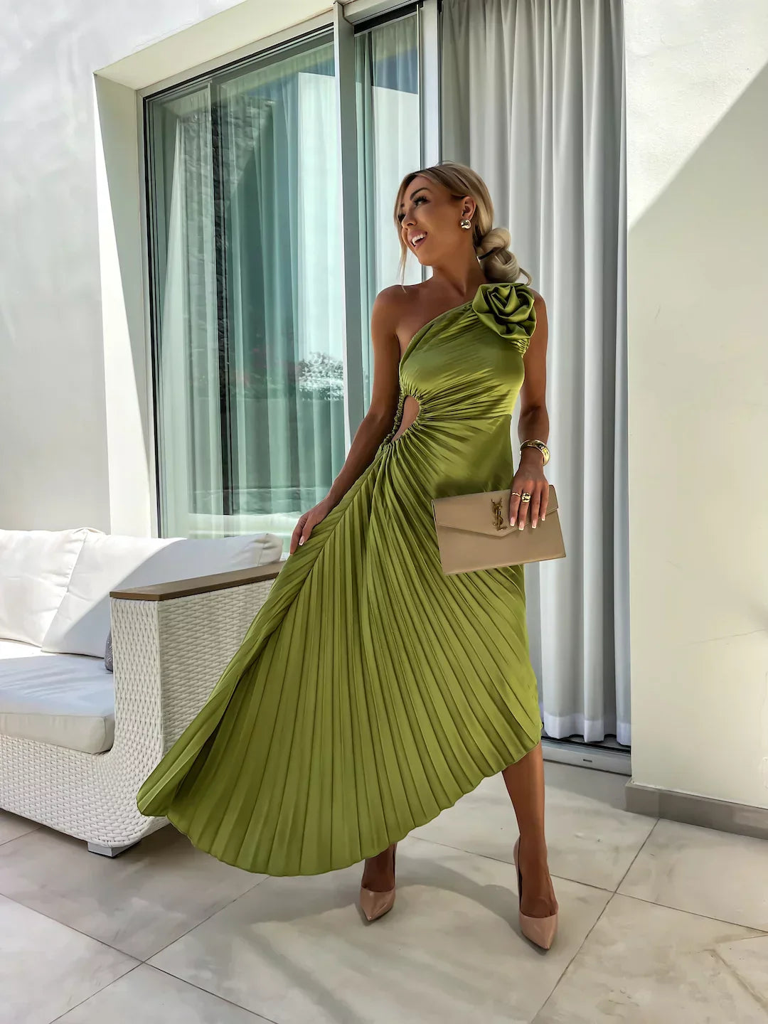 Eya™ | Rochie Maxi Elegantă cu Un Umăr