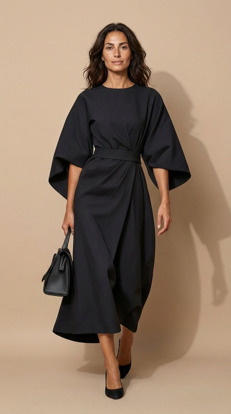 Maya™ | Rochie Elegantă cu Mâneci Tip Lanternă