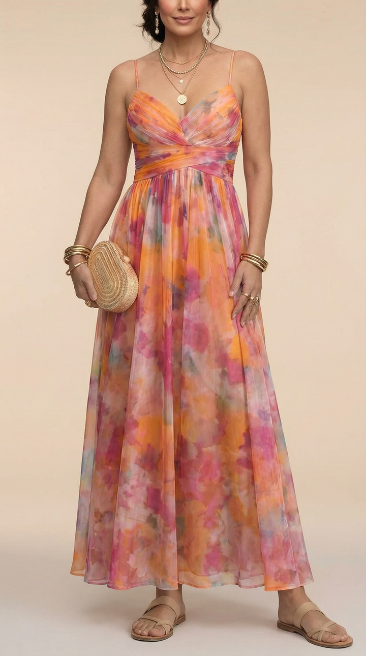 Giselle | Rochie Maxi Incantevole cu Imprimeu Floral