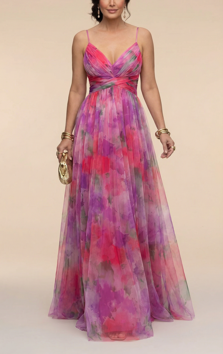 Giselle | Rochie Maxi Incantevole cu Print Floral