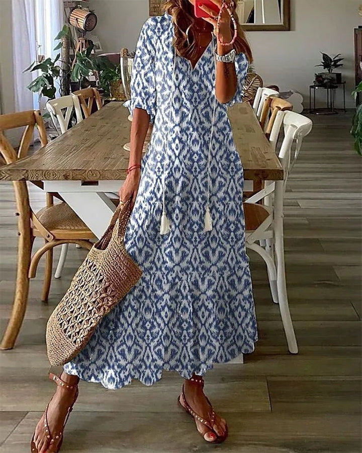 Noor™ | Rochie Maxi Boho Vintage de Vară