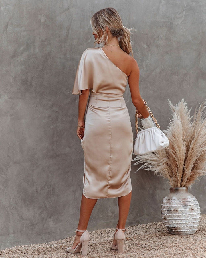Tamari™ | Rochie Midi Elegantă din Satin
