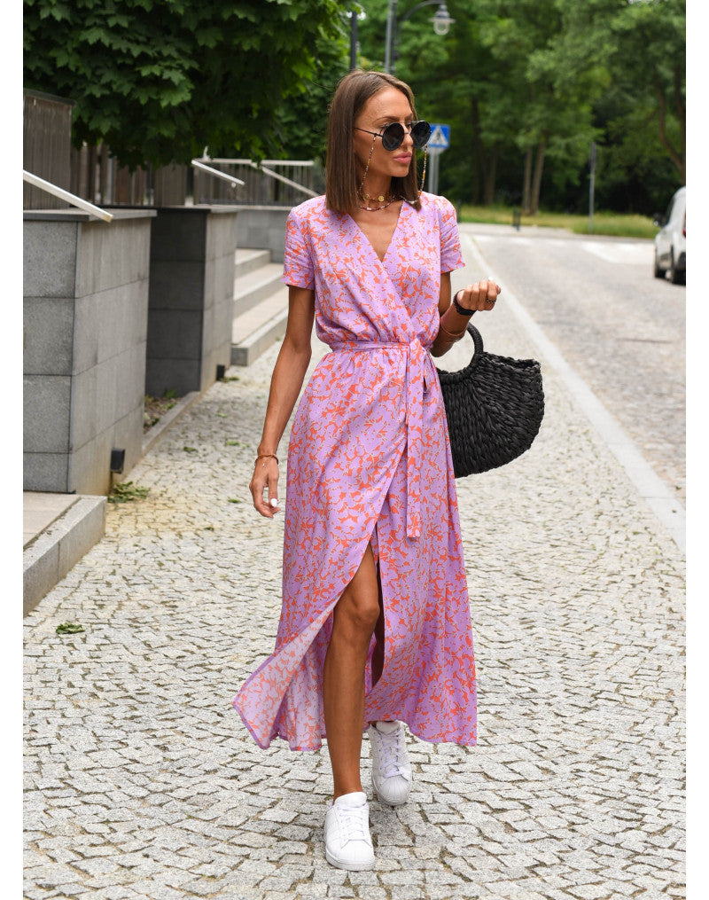 Talia™ | Rochie Florală Elegantă cu Decolteu în V