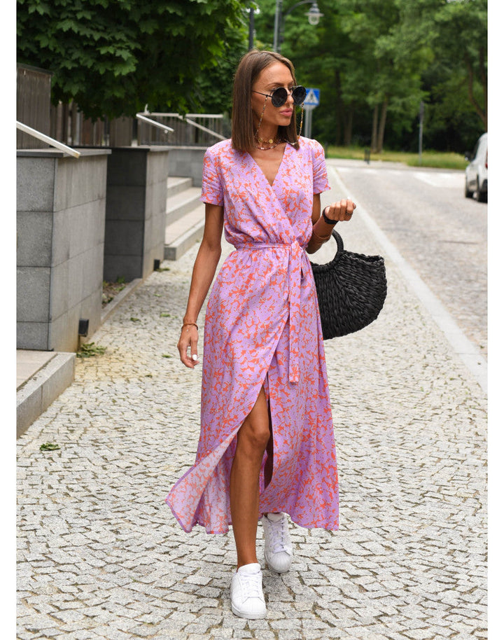 Talia™ | Rochie Florală Elegantă cu Decolteu în V