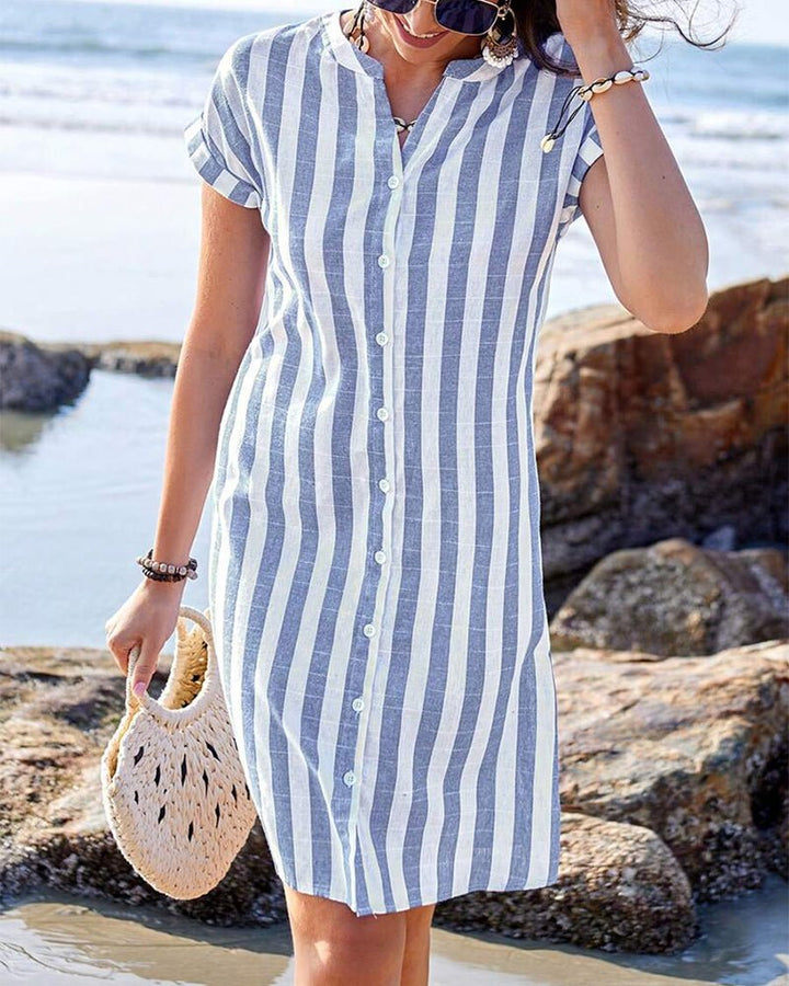 Hagar™ | Rochie Camasa Cu Dungi