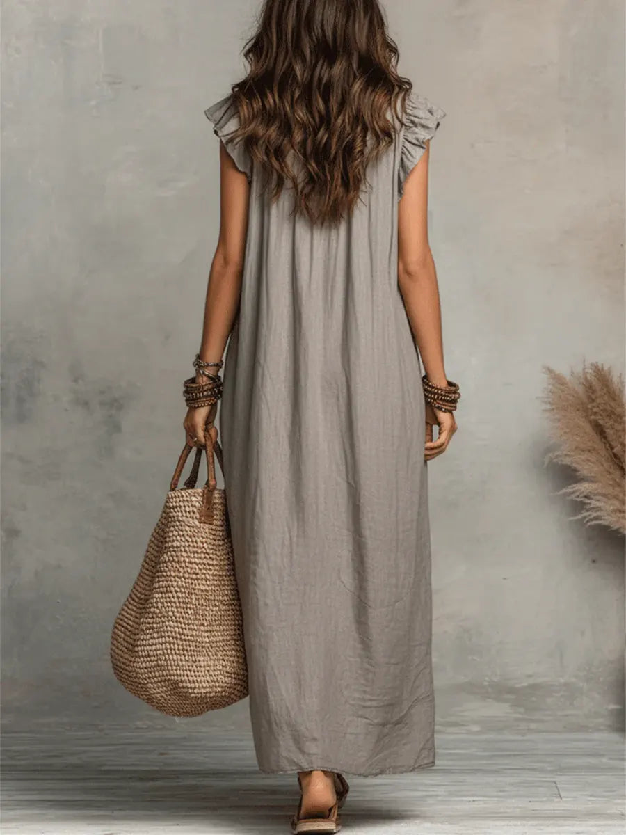 Carmela™ – Rochie Lungă cu Volan