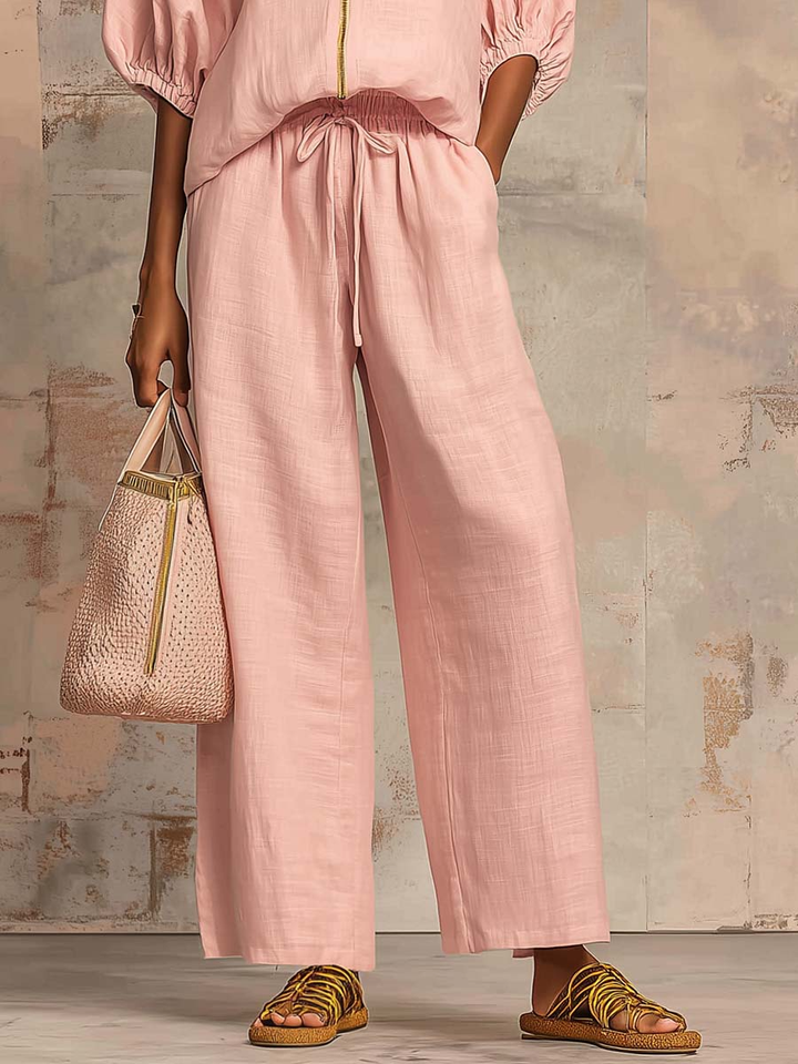 Enrichetta™ – Compleu Casual Chic cu Bluză și Pantaloni
