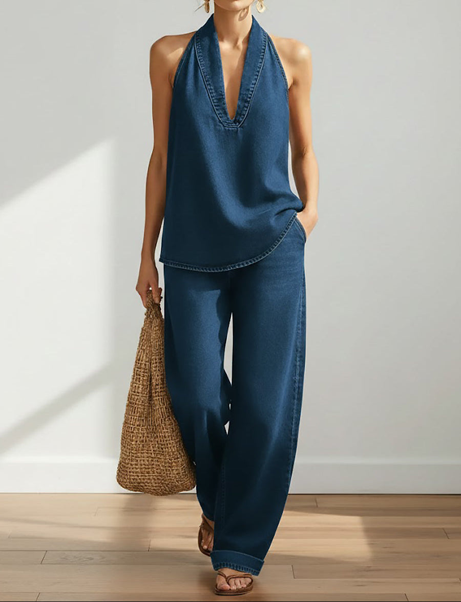 Ivy | Set din două piese din denim vintage spălat