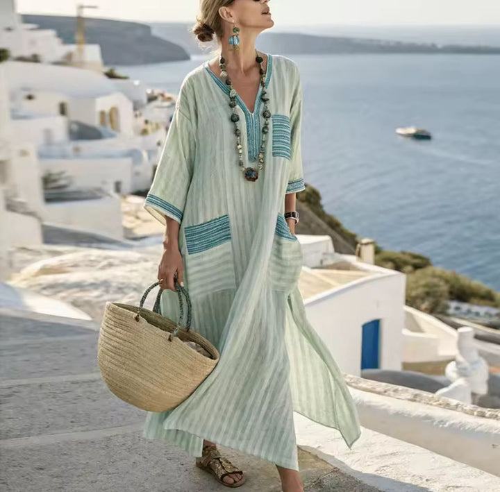 Elegant Mary - Rochie lungă de plajă pentru un look estival la modă