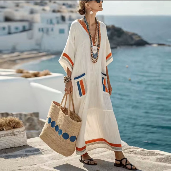 Elegant Mary - Rochie lungă de plajă pentru un look estival la modă