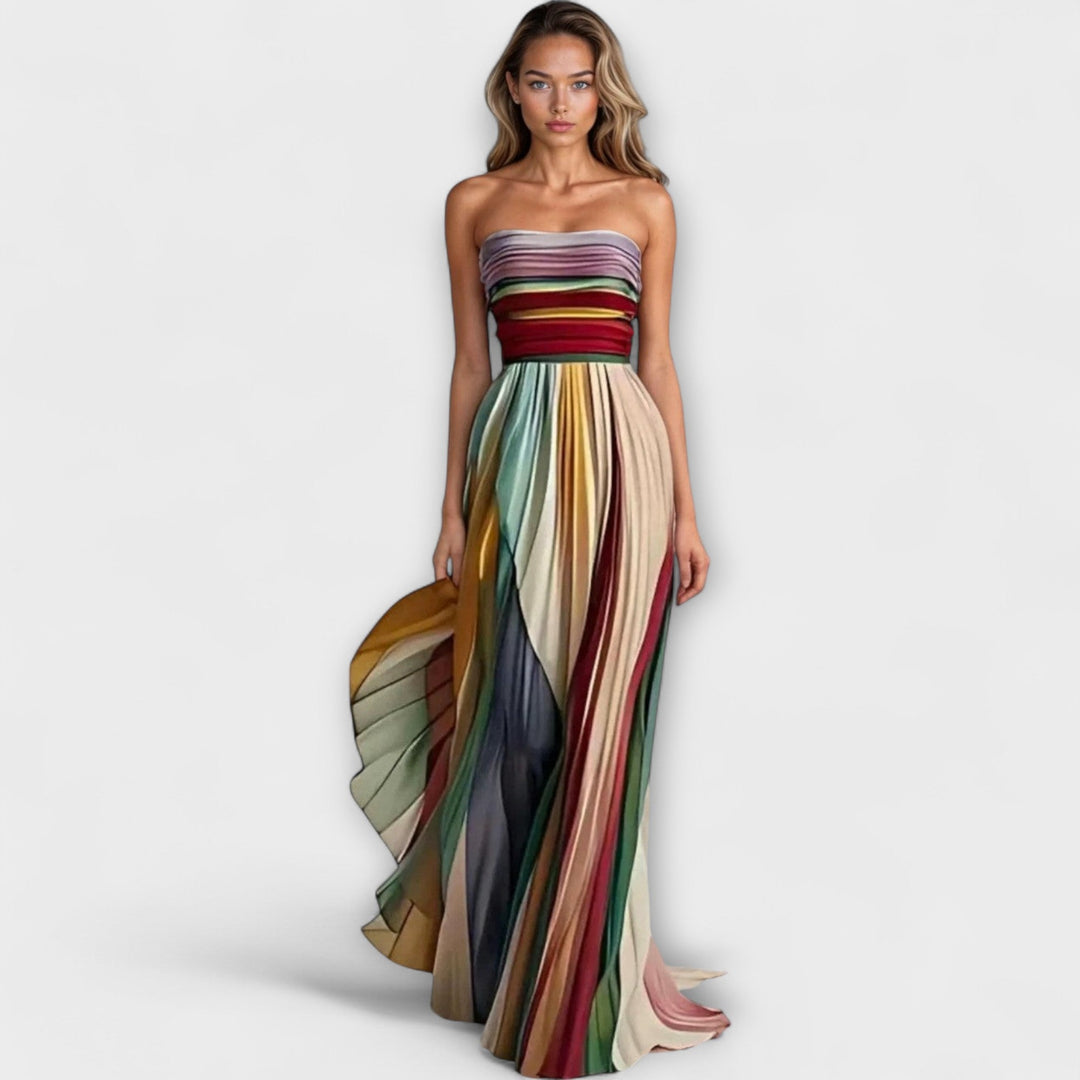 Evelyn™ | Rochie lungă din țesătură premium