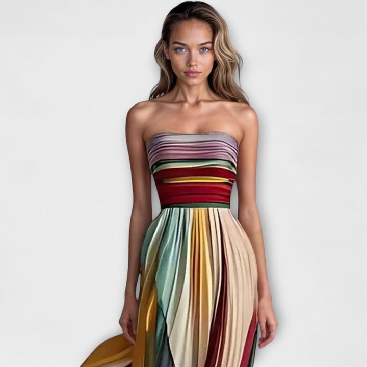 Evelyn™ | Rochie lungă din țesătură premium